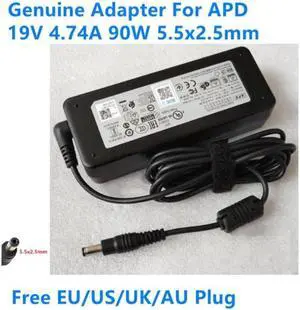 19V 4.74A 90W 5.5x2.5mm APD DA-90J19 Power Supply AC Adapter For Monitor Laptop Charger