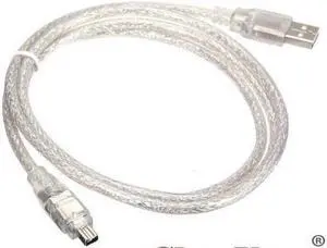 IEEE 1394 Firewire 4 Pin Male iLink Adapter to USB Male Cord Cable 100cm for DCR-TRV75E DV