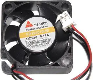 Y.S.TECH 3010 30*10mm FD123010HB 12V 0.11A 2 Wires 2 Pins mini fan 3cm case cooler for Router Switch