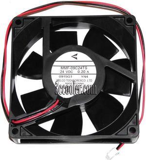 Melco MMF-09C24TS YN4 24V 0.2A 2 Wires 2 Pins Connector Cooling fan