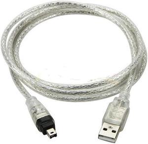 Usb To 1394 4Pin Cable Usb Male To Firewire Ieee 1394 4 Pin Male Ilink Adapter Cord Firewire 1394 Cable For Sony Dcr Trv75e Dv - Standard - Set Of 1