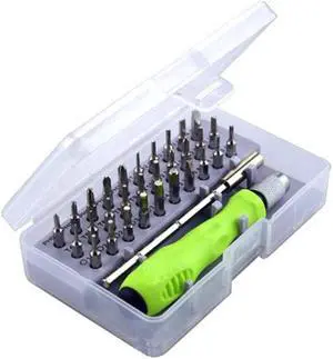 1 Set of Precision Screwdriver Set Of 32 In 1 Mini Magnetic Set Green Standard