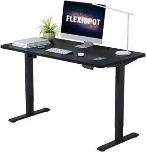 FLEIXSPOT Home Office Height Adjustable Standing Desk Converter MT7 Series  35 Width Computer Desk Riser with Removable Deep Keyboard Tray Black 