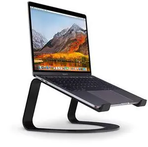 Twelve South Curve for MacBooks and Laptops | Ergonomic desktop cooling stand for home or office matte black