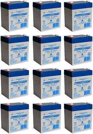 PS1250 12V 5AH SLA Battery 12 Volt F2 Terminal 12 Pack