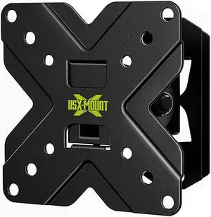 TV Wall Mount Monitor Mount Bracket with Adjustable Tilt Swivel for 10inch to 26inch LED LCD OLED TVs and Monitors VESA Size Up to 100x100mm and Weight Capacity Up to 22lbsXMS002