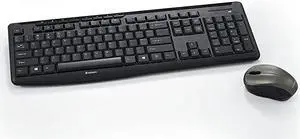 Wireless Silent Mouse Keyboard Combo 24GHz with Nano Receiver Ergonomic Noiseless and Silent for Mac and Windows Graphite 99779