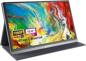 Portable Monitor  156inch 1080P FHD USBC Laptop Monitor HDMI Computer Display HDR IPS Gaming Monitor wPremium Smart Cover Screen Protector Speakers for Laptop PC MAC Phone PS4 Xbox Switch