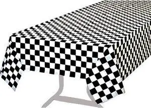 BRICHBROW Pcs of 2 Premium Plastic Checkered Flag Tablecloths BRICHBROW Pcs of 2 Premium Plastic Checkered Flag Tablecloths