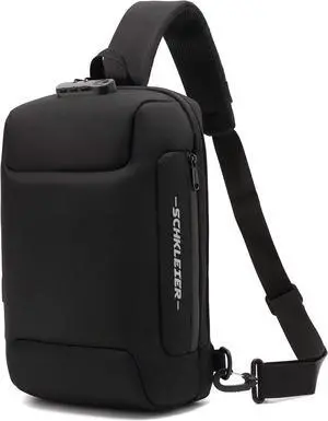 Schkleier Sling Bag USB Anti-theft Laptop Backpack, 13.3 Inch Casual Chest Shoulder Daypack for Men and Women