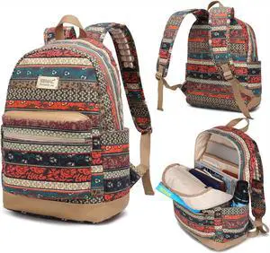 Kinmac New Bohemian Laptop Backpack with Massage Cushioned Straps Travel Outdoor Backpack for Laptop Up to 15.6 Inch Kinmac New Bohemian Laptop Backpack with Massage Cushioned Straps Travel Outdoor Backpack for Laptop Up to 15.6 Inch
