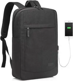 VASCHY 17 inch Laptop Backpack for Men with USB Port Lightweight Slim Business Backpack VASCHY 17 inch Laptop Backpack for Men with USB Port Lightweight Slim Business Backpack