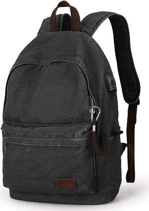 Muzee Canvas Backpack Lightweight Travel Daypack Student Rucksack Laptop Backpack