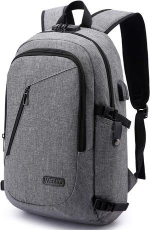 Laptop BackpackBusiness Travel Anti Theft Backpack for Men Women with USB Charging PortSlim Durable Water Resistant Computer Backpack Fits 156 Inch Laptop NotebookGrey