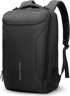 Muzee Business Backpack for Men,Waterproof and Travel Laptop Backpack with USB Charging, Fits 17 Inch Laptop and Tech Gear