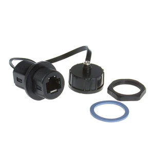 5PCS Panel Mounting Shielded RJ45 Waterproof Cat5/5e/6 8P8C Connector Ethernet LAN Cable Connector Double Head Adapter with Waterproof/Dust Cap (Pack of 4) 5PCS Panel Mounting Shielded RJ45 Waterproof Cat5/5e/6 8P8C Connector Ethernet LAN Cable Connector Double Head Adapter with Waterproof/Dust Cap (Pack of 4)