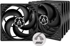 ARCTIC P14 PWM PST (5 Pack) - 140 mm Case Fan with PWM Sharing Technology (PST), Pressure-optimised, Computer, Fan Speed: 200-1700 RPM (0 RPM <5%)- Black