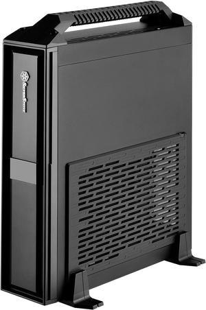 Silverstone Milo Mini-ITX SST-ML08B-H Slim HTPC Desktop Case with Handle, Black