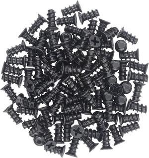 M5x10 Black Zinc Computer Case Fan Screws, Computer Cooling Fan Mount Screws, Mounting PC Case Fan Screws, 100 PCS