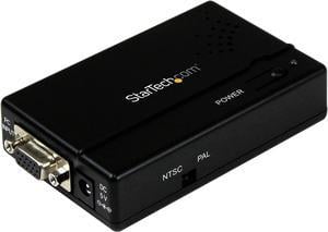StarTech.com High Resolution VGA to Composite (RCA) or S-Video Converter - PC to TV Video Adapter - 1600x1200 RGB to TV (VGA2VID)