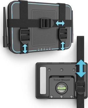 TotalMount Universal Mount for Electronics  Adjustable Wall Mount for Your Router, Wireless System, Cable Modem, DVR, Xbox, Playstation, and More (Professional Shelf  Black)