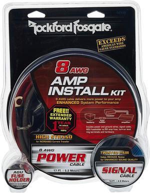 Rockford Fosgate 8 AWG Amplifier Install Kit with Interconnect