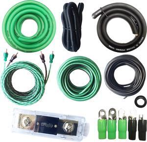 0 Gauge Amp Kit Complete AWG Amplifier Install Wiring Cables - 9500W