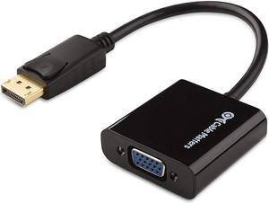 DisplayPort to VGA Adapter Male to Female Gold Plated DP to VGA Adapter Display Port to VGA Convertor in Black