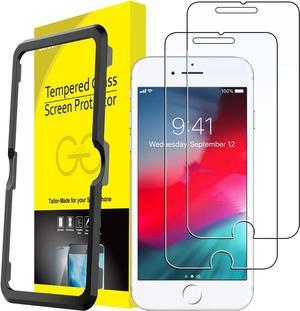 JETech Screen Protector for iPhone 8 Plus iPhone 7 Plus iPhone 6s Plus and iPhone 6 Plus Tempered Glass Film with EasyInstallation Tool 2Pack
