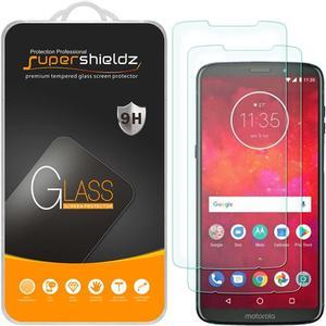 Supershieldz 2 Pack Designed for Motorola Moto Z3 and Moto Z3 Play Tempered Glass Screen Protector Anti Scratch Bubble Free