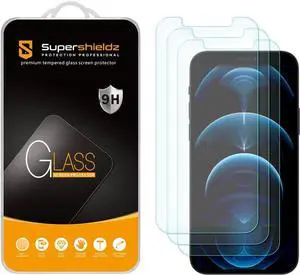 Supershieldz (3 Pack) Designed for iPhone 12, iPhone 12 Pro, iPhone 11 and iPhone XR (6.1 inch) Tempered Glass Screen Protector, Anti Scratch, Bubble Free