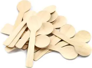 3.9 Inches Mini Kitchen Wooden Ice Cream Dessert Spoons Disposable Wood Cutlery Tableware,Pack of 100 3.9 Inches Mini Kitchen Wooden Ice Cream Dessert Spoons Disposable Wood Cutlery Tableware,Pack of 100