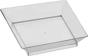 Party Essentials Miniware Plastic Appetizer and Dessert Mini Dishes/Serving Tasting Plates, Deep Square, Clear, Pack of 20 Party Essentials Miniware Plastic Appetizer and Dessert Mini Dishes/Serving Tasting Plates, Deep Square, Clear, Pack of 20