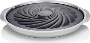TECHEF - TRUE GRILL PAN - Stovetop Nonstick Indoor/Outdoor Smokeless BBQ Grill Set, including a Grill Plate and Alumium Drip Tray (Dome)
