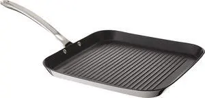 Viking Culinary Contemporary 3-Ply Stainless Steel Nonstick Grill Pan, 11 Inch, Ergonomic Stay-Cool Handle, Dishwasher, Oven Safe, Works on All Cooktops including Induction