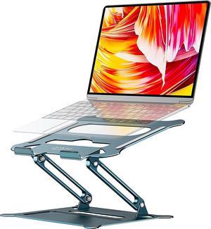 Urmust Laptop Notebook Stand Holder Adjustable Ultrabook Stand Riser Portable Compatible with MacBook Air Pro HP Dell XPS Lenovo All laptops 10-15.6"(Blue)