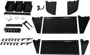 Wall Control KT-400-WRK B Slotted Tool Board Workstation Accessory Kit for Wall Control Pegboard Only, Black