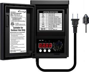 Power Pack 200watt Low-Voltage Weatherproof Transformer with Photo Sensor for Low-Voltage Landscape Lighting
