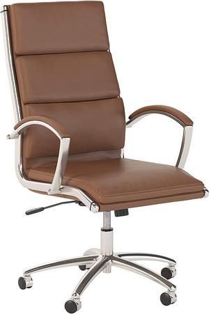 Bush Business Furniture Modelo High Back Leather Executive Office Chair Saddle Leather