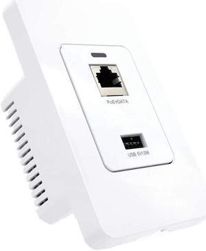 PoE Texas Gigabit PoE Splitter in-Wall USB Charging Port - Fast 5V USB Charging and RJ45 Power Over Ethernet Output for WiFi Internet Router, Camera, Phone Network