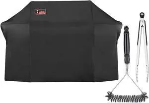 7109 Premium Grill Cover for Weber Summit 600-Series Gas Grills Including Grill Brush and Tongs