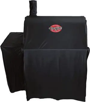 ? Durable Polyester Grill and Smoker Cover with Waterproof Material PVC Lining and Extendable Design in Black 46L x 23W x 48.5H Model 5555