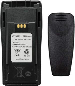 Teseko NNTN4851 NNTN4851A NNTN4496 NNTN4497AR NNTN4970A 7.2V 2200mAh Ni-MH Two-Way Radio Battery Replacement for Motorola CP040 CP140 CP150 CP160 CP180 CP200 PR400 EP450+Belt Clip