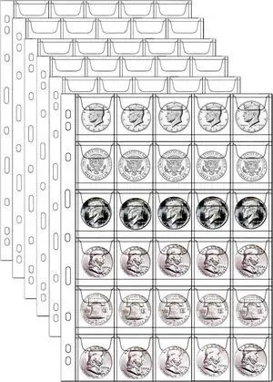 MUDOR Coin Sleeves for Binder,300 Pockets Coin Collection Supplies | 10 Sheets Coin Pocket Pages, fits Dime,Cent, Nickel,Quarter,Small Dollar, Half Dollar,Coin Collection Holder for Collector, MUDOR Coin Sleeves for Binder,300 Pockets Coin Collection Supplies | 10 Sheets Coin Pocket Pages, fits Dime,Cent, Nickel,Quarter,Small Dollar, Half Dollar,Coin Collection Holder for Collector,