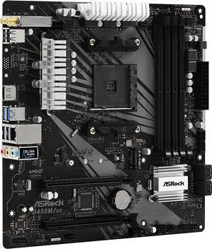 ASRock B450M-AC AMD AM4 B450 MicroATX M.2 Desktop Motherboard A