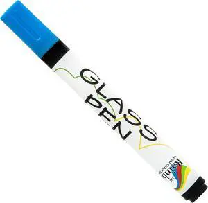 Glass Pen Window Marker: Liquid Chalk Pens for Glass (Blue, Fine Tip) Glass Pen Window Marker: Liquid Chalk Pens for Glass (Blue, Fine Tip)