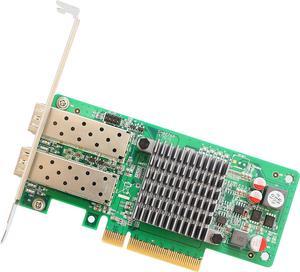 2 Port SFP+ 10 Gigabit Pci-E X8 NIC Network Card Intel Chipset