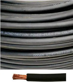 2 Gauge 2 AWG 25 Feet Black + 25 Feet Red Welding Battery Pure Copper Flexible Cable Wire - Car, Inverter, RV, Solar