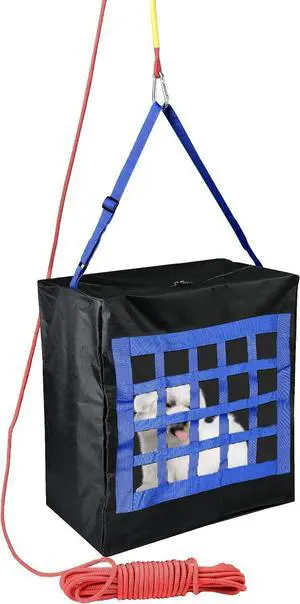 ISOP Fire Evacuation Device for Pets up to 55 Pounds - Compact Safety Equipment - Rope 50 Feet Incl. - Emergency Survival Kit for Animals (Medium 19"x18"x10")