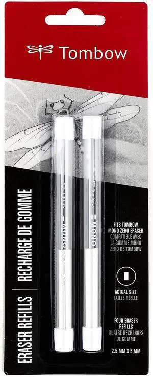 Tombow 57318 MONO Zero Eraser Refill Value Pack, Rectangle, 2.5mm, 4Pk Tombow 57318 MONO Zero Eraser Refill Value Pack, Rectangle, 2.5mm, 4Pk